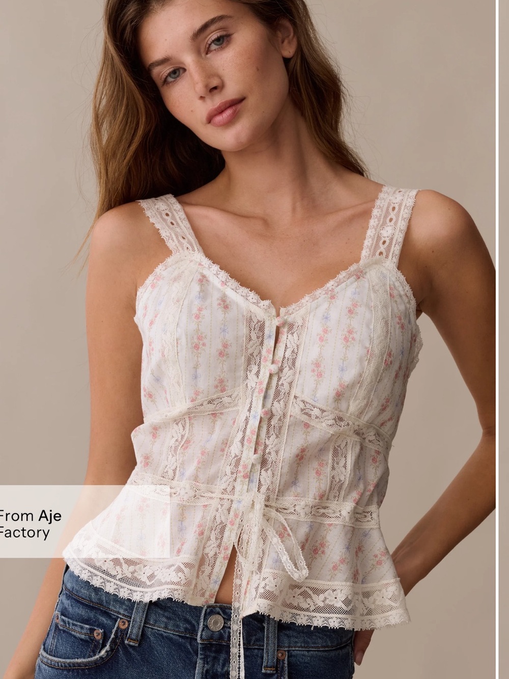 NWT Sorella Lysette Cotton Lace Floral Few Moda Atelier Top 4